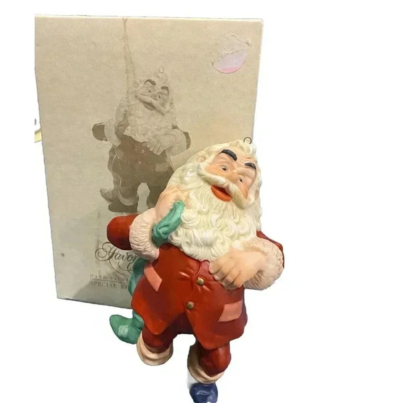 Hallmark 1987 Favorite‎ Santa Special Edition Ornament Hand Painted Porcelain - Picture 1 of 8